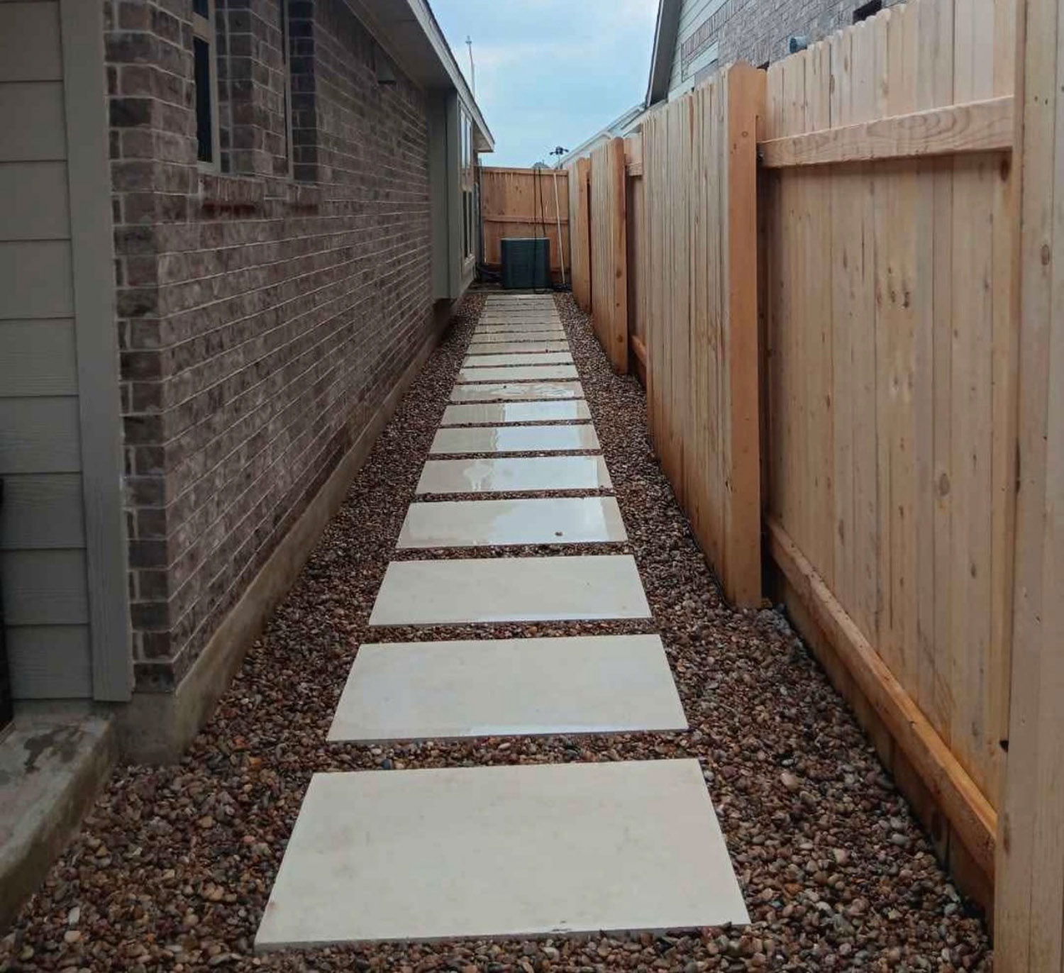 Bezuz-Landscaping-and-Design-commercial-walkway-stepping-stone-pavers-river-rock